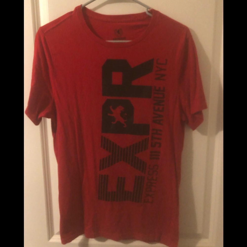 Casual red Graphic Tee from Express